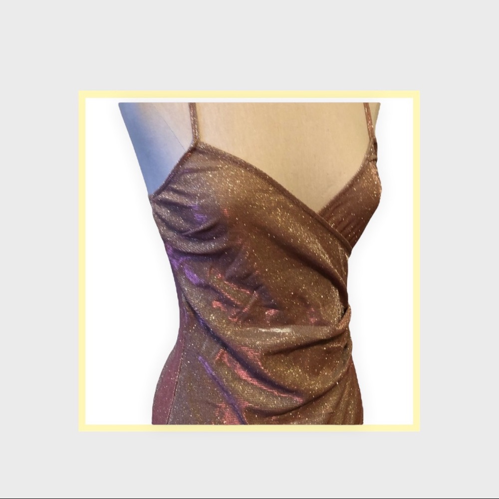 🚨sparkly spaghetti strap wrap dress🚨
